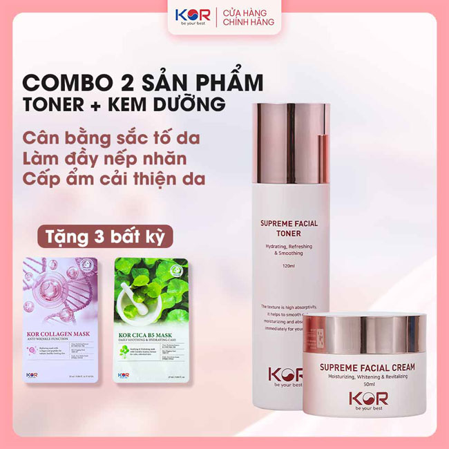 Bộ Cấp Ẩm Căng Bóng ( Toner + Kem dưỡng )