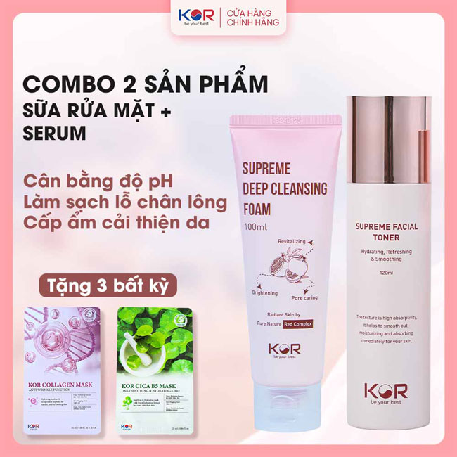 Bộ Làm Sạch Cân Bằng Da ( Sữa rửa mặt + Toner )