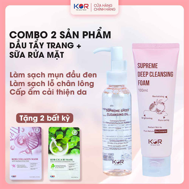 Bộ Làm Sạch Kép ( Dầu tẩy trang + sữa rửa mặt )