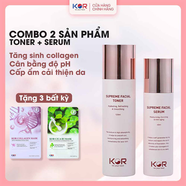Bộ Đôi Cấp Ẩm Tức Thì & Căng Mướt Da ( Toner + Serum )